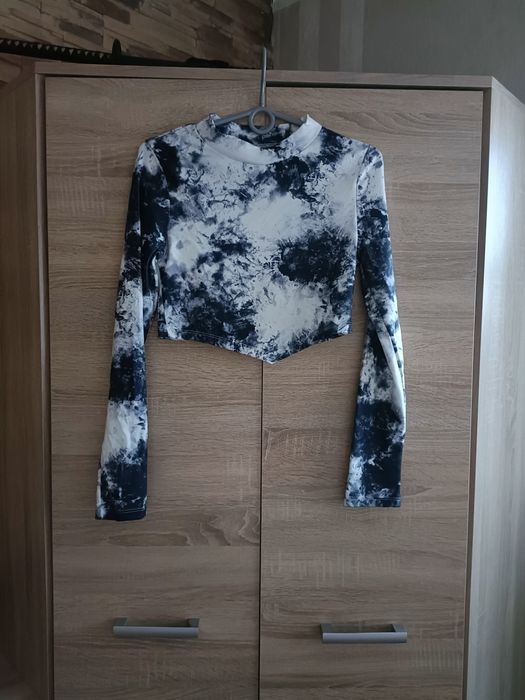 Crop top, koszulka z długim rękawem