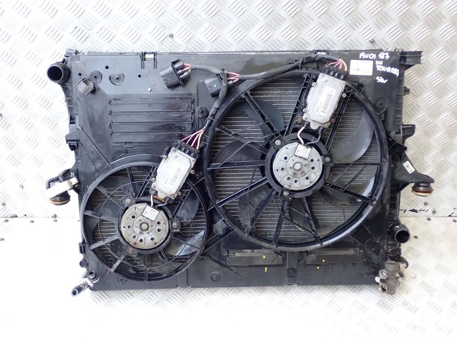 CHŁODNICA WENTYLATORY AUDI Q7 VW TOUAREG  7L0121253A / 7L0121203H