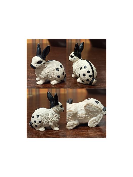 Фигурка,schleich,кролик бело-черный