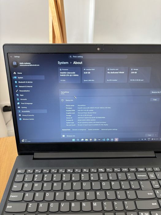 Notebook lenovo