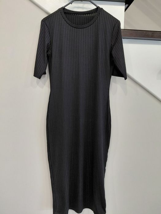 Super sukienka włoska New Collection midi prążek