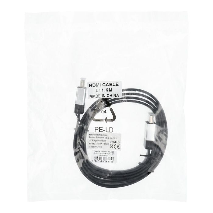 Kabel HDMI do HDMI 4K 60Hz High Speed with Ethernet wer. 2.0 1,5 m