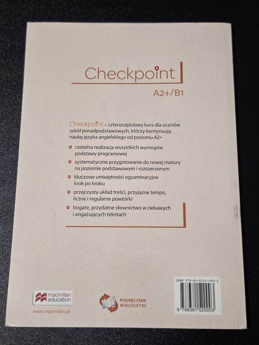 Checkpoint A2+/B1 podręcznik i ćwiczenia