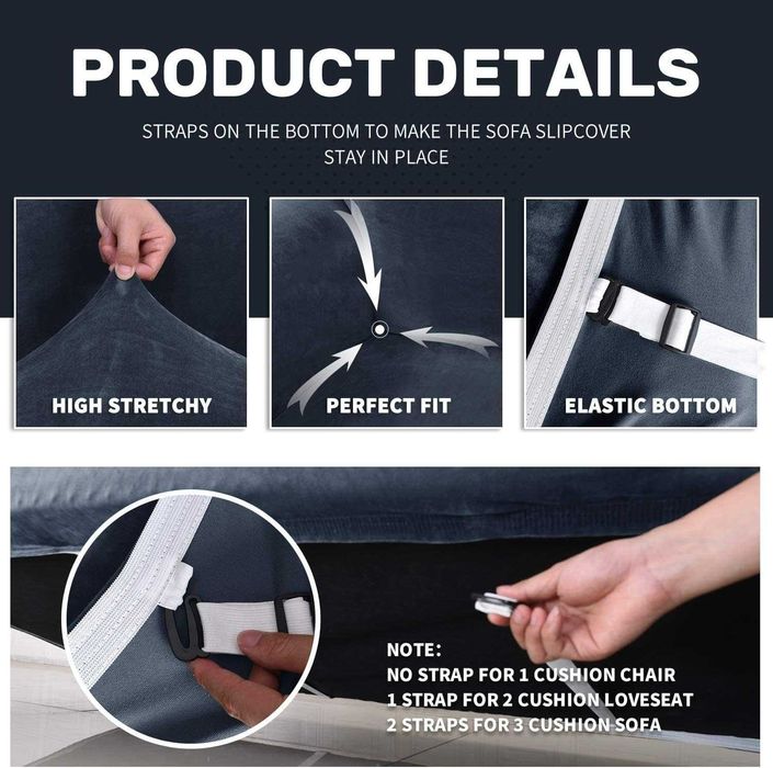 Nowy pokrowiec na sofę / elastyczny/szezlong/ochronny/4-osobowy !8478!