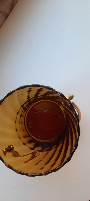 Balde de gelo vintage vidro castanho