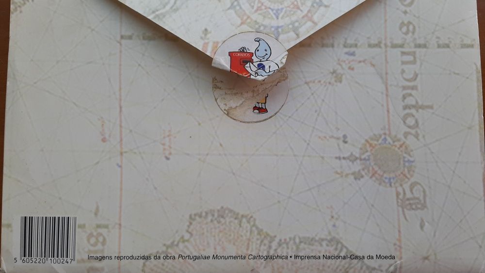 Descobrimentos e a Cartografia 10 postais e 10 subscritos