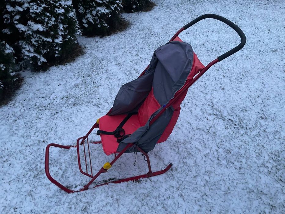 Санчата з ручкою мами коляска сани санки складные саночки борд візочок