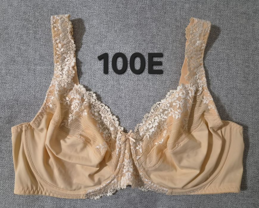 100E Bonprix haftowany miękki  biustonosz z fiszbinami