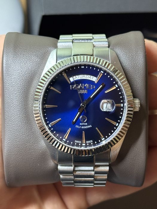 Roamer Primeline Daydate Niebieski