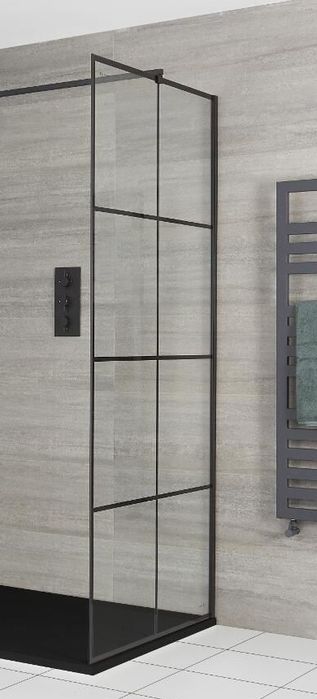 Loftowa Kabina  prysznicowa walk in, szyba hartowana, szkło 8 90x 220