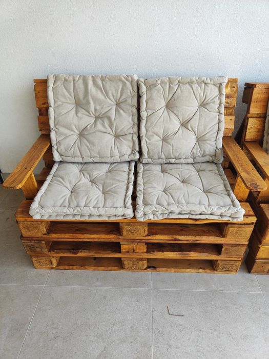 Conjunto  jardim em paletes