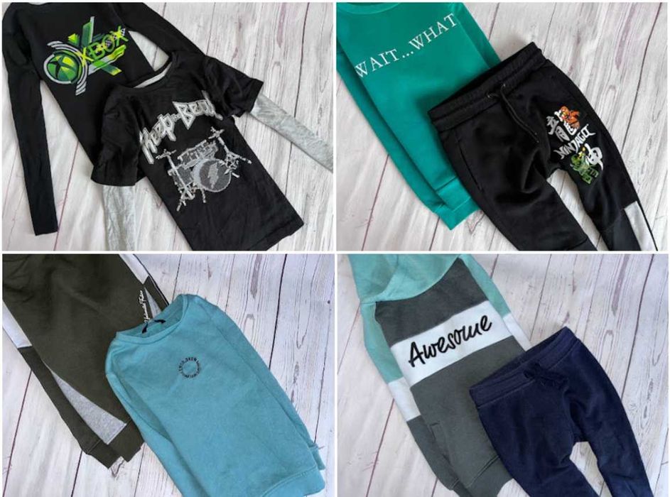 r.116-122 Mega Paka 55 szt zestaw ubranek dla chłopca hm nike adidas