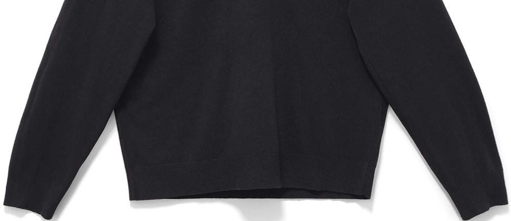 Męski Sweter Dekolt V Serek Czarny Marks & Spencer |R. L