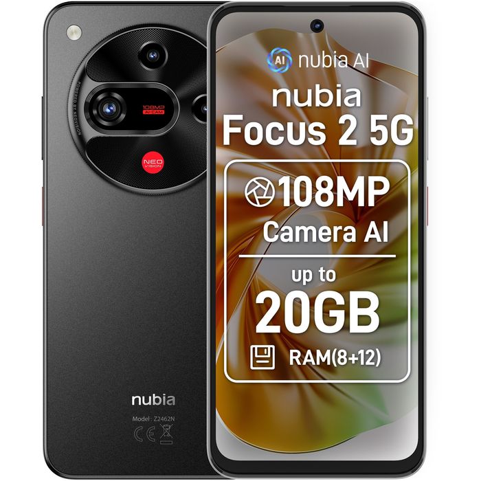 Núbia focus 2 5G novo 20gb RAM/256gb rom/capa/película/factura/garanti