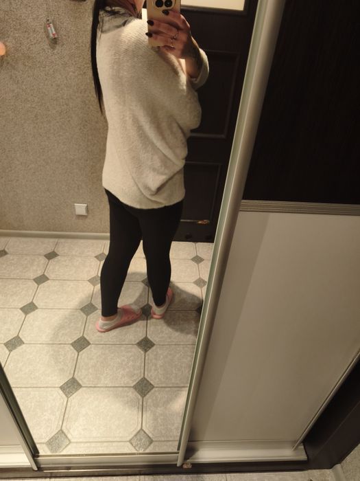 Sweter nietoperz oversize kremowy