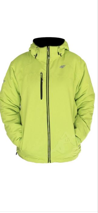 Kurtka 4F męska zimowa limonka