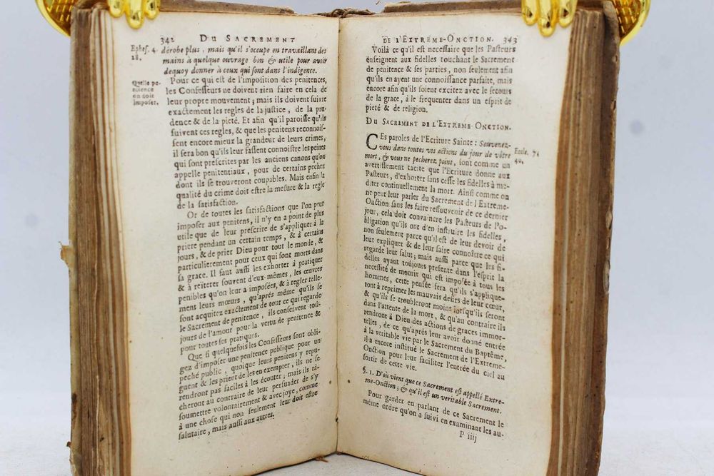 RARÍSSIMO "Catecismo do Concílio de Trento" (em francês). 1686.