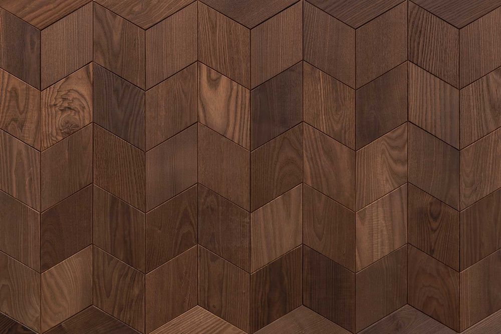Dekor ścienny z drewna naturalnego jesion Thermory "Decor Rhomb"