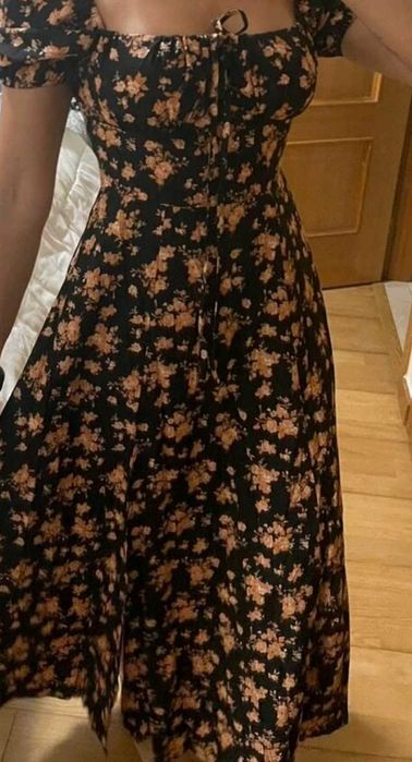 Vestido floral comprido