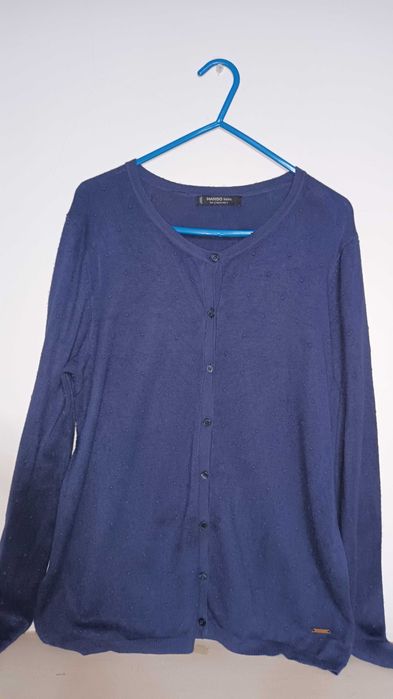 Casaco azul escuro da Mango