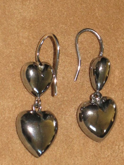 Brincos Prata Maciça de Lei 835`/.. C/Contraste