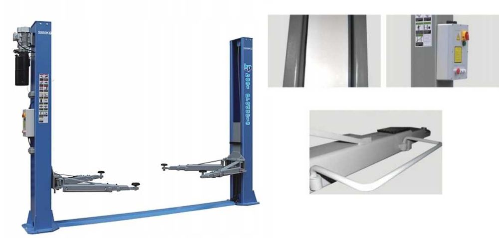 Podnośnik dwukolumnowy  BESTLIFT 255DE 5,5 tony busy dostawcze KAMPER