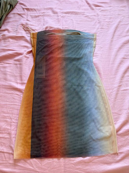 Bec & bridge Vestido Cai-Cai em Tule Multicolor Strapless Dress in Multicolor Tulle