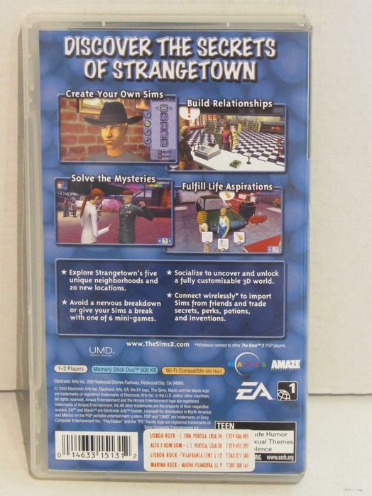 Jogo PSP Playstation Portable The Sims 2 completo