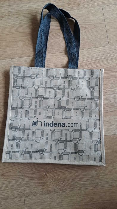 Nowa duża eco torba ze sztywnego lnu