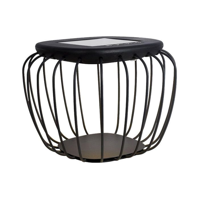 Przenośna Lampa Solarna LED V-tac 1W IP44 Zmiana Barwy Szara 42x30cm Do Ogrodu I Terrasy Druciak Regulowana Temperatura