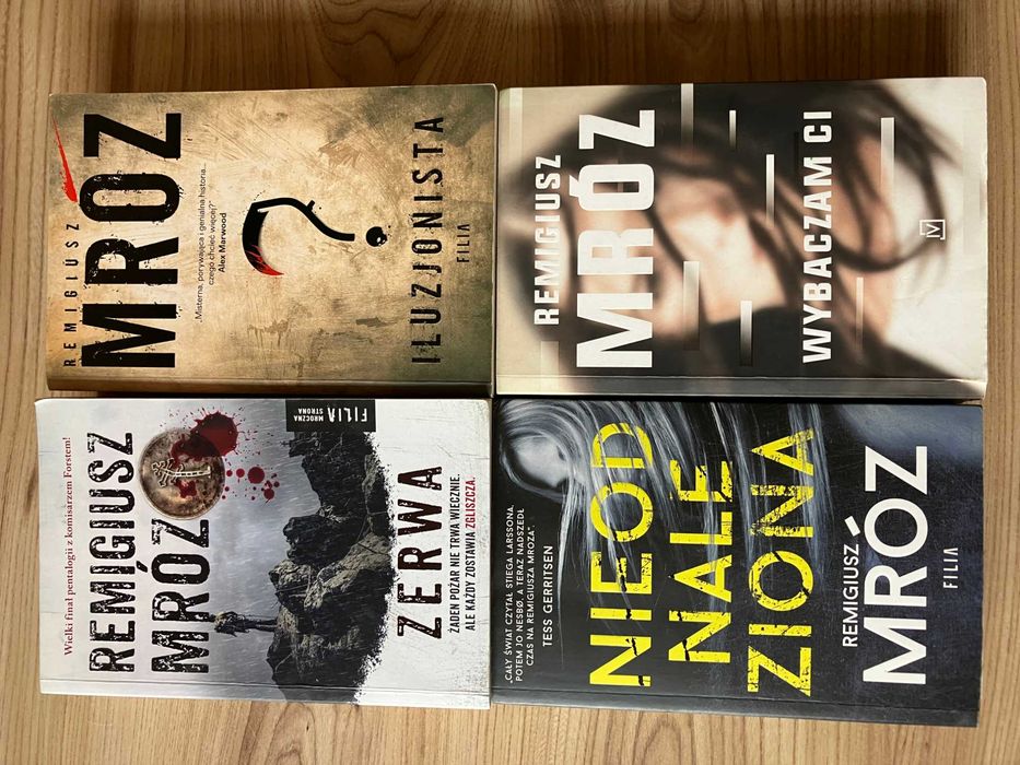 Remigiusz Mróz, seria z Zaorskim i Burzyńską 3 książki + 4 dodatkowe