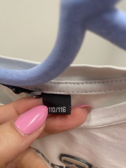 Tshirt koszulka z krótkim rękawem 110/116 biała