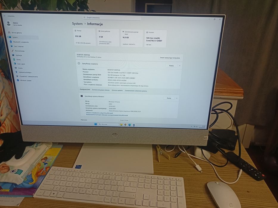 Komputer HP Pavillon All-in-one 27 cali, stan jak nowy