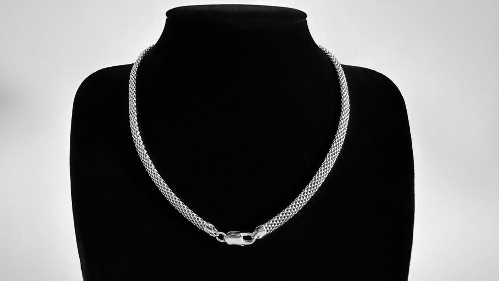 Srebrny Łańcuszek splot "ŻMIJKA" 43,5 CM 13 GRAM ! PR. 925 Okazja !