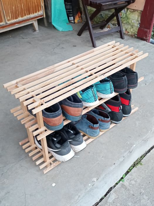 Regał półka na 10 par buty szafka drewniana