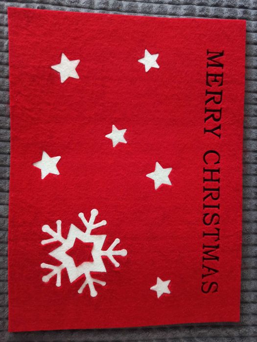 Komplet 4 szt 30 x 40 cm Filcowe podkładki maty świąteczne gwiazdki