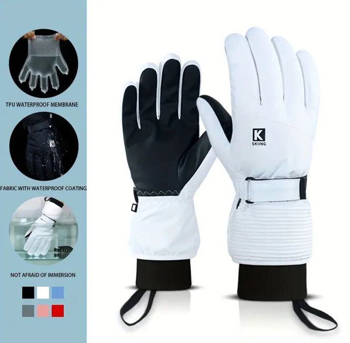 Luvas de ski impermeáveis