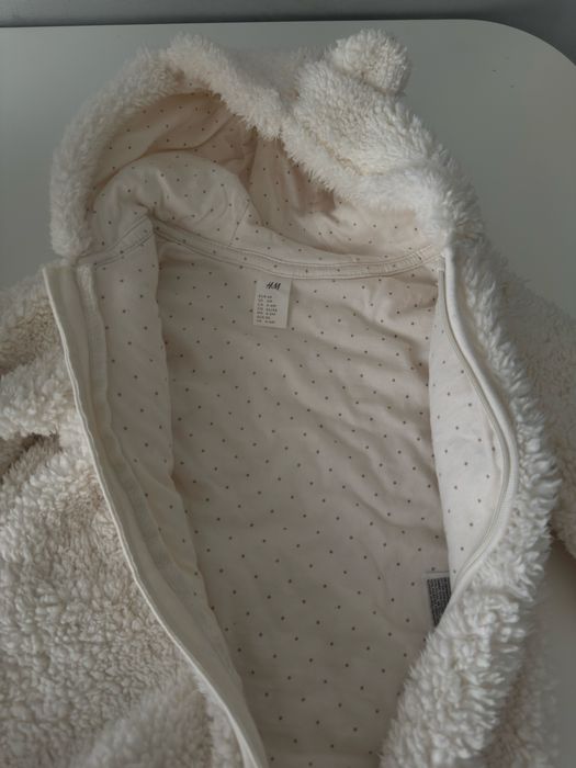 Демісезонний комбінезон хутряний H&M тедді ведмедик4 - 6 місяців 62-68