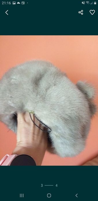 Берет женский норка натуральная