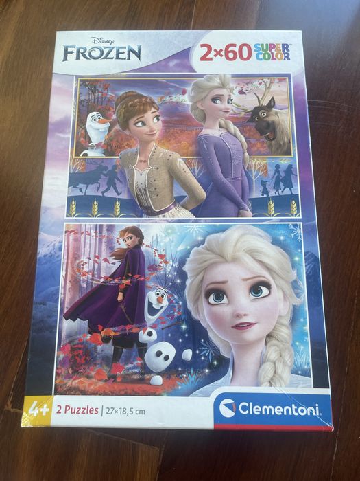 Clementoni - 2 puzzles infantis de 60 peças Frozen 2, puzzle infantil