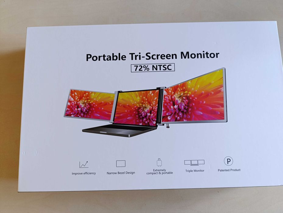 Портативний монітор з трьома екранами 15.6″ 1920×1080 IPS HDR + сумка