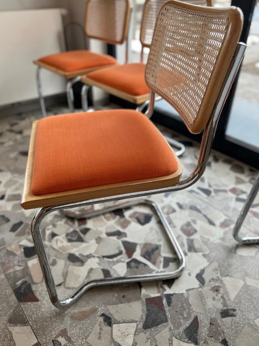 7 Ratanowych krzeseł w stylu Cesca – design Marcela Breuera, Bauhaus, vintage
