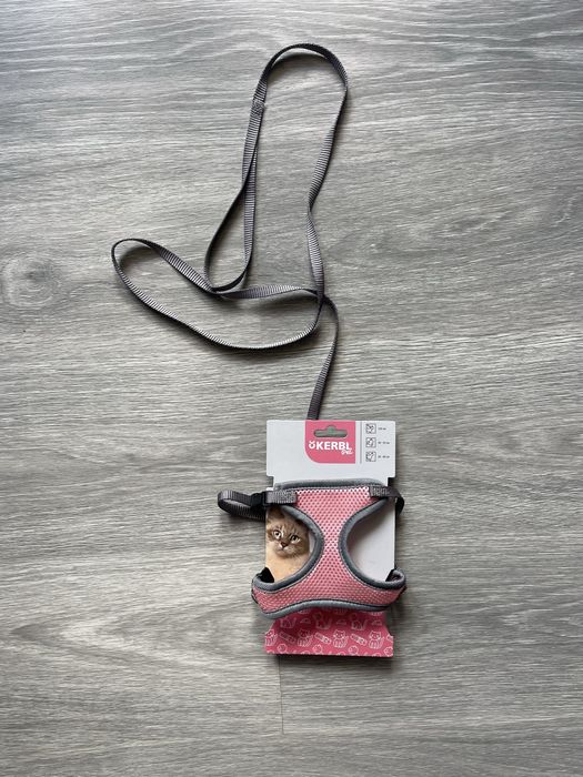 Peitoral para Gatos KERBL Pet Rosa/Cinza