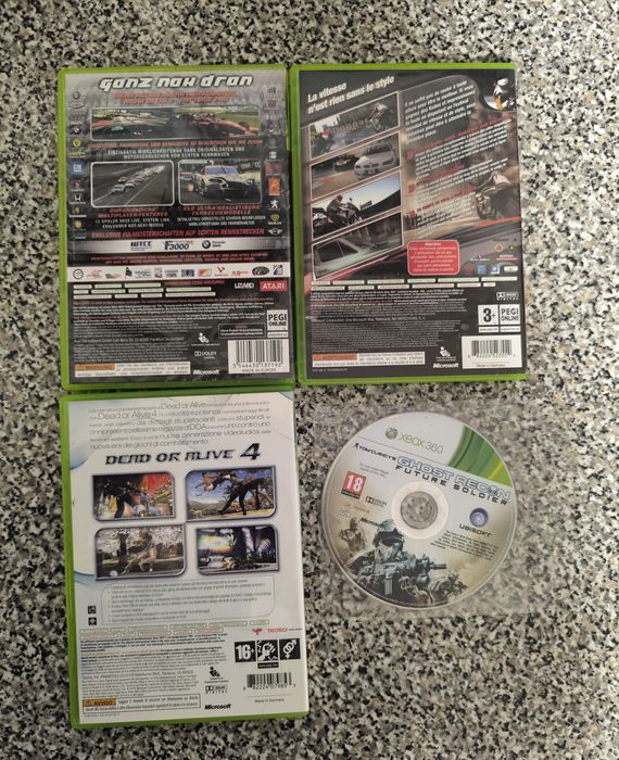 Conjunto de 4 jogos Xbox 360
