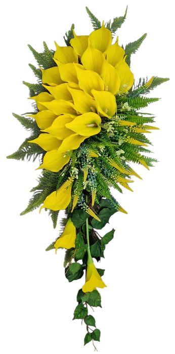 Kompozycja kwiatowa na grób cmentarz stroik ikebana wiosenny WG260