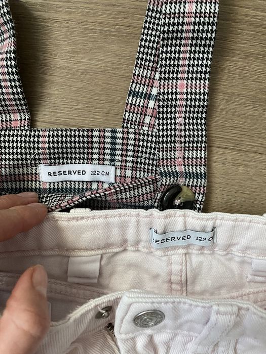 Spódnica sukienka kratka szelki ogrodniczki Reserved 122