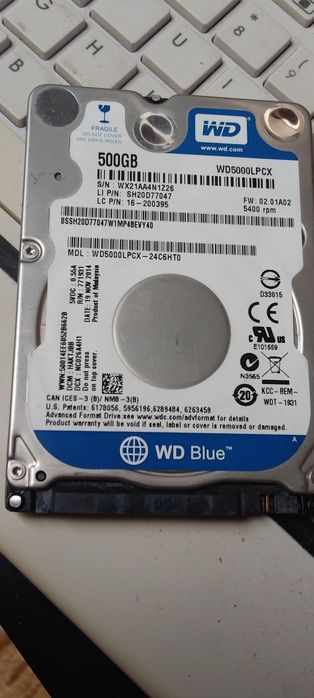 Dysk 500gb HDD WD blue 2,5" , super stan