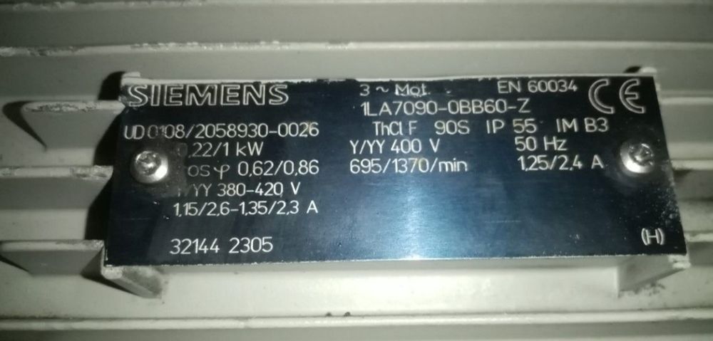Silnik Siemens 0.22 Kw 1 Kw 380 V wysyłka
