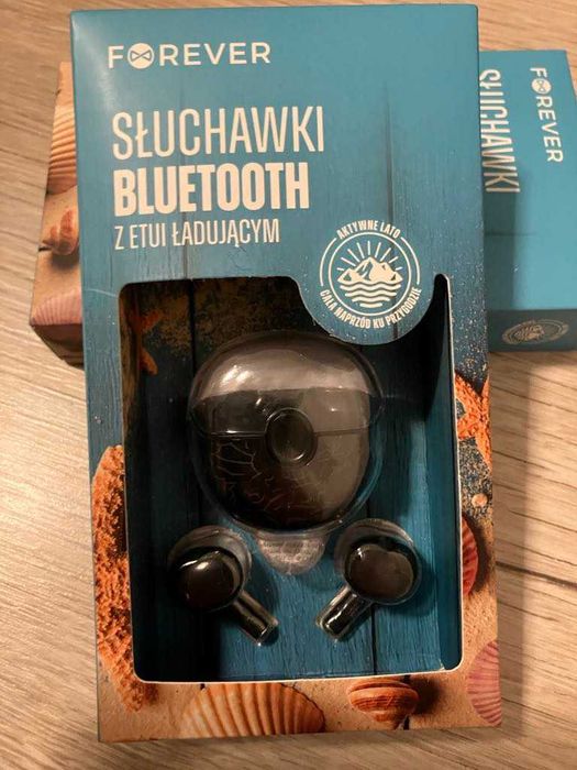 Forever słuchawki bluetooth z etui ładującym nowe