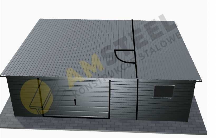 Hala Garaż z płyty dwuwarstwowej 7m x 6m